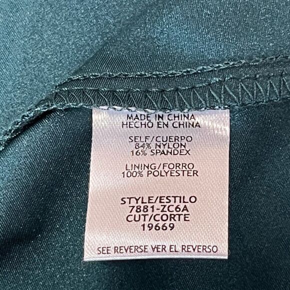 NWT CITY STUDIOS Juniors' Draped Top Green Skater Dress | 6 Juniors - Picture 8 of 11